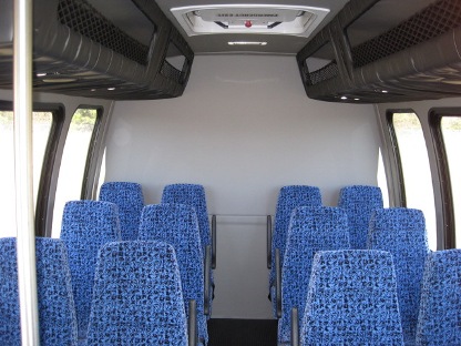 ameritrans 225 shuttle bus, interior