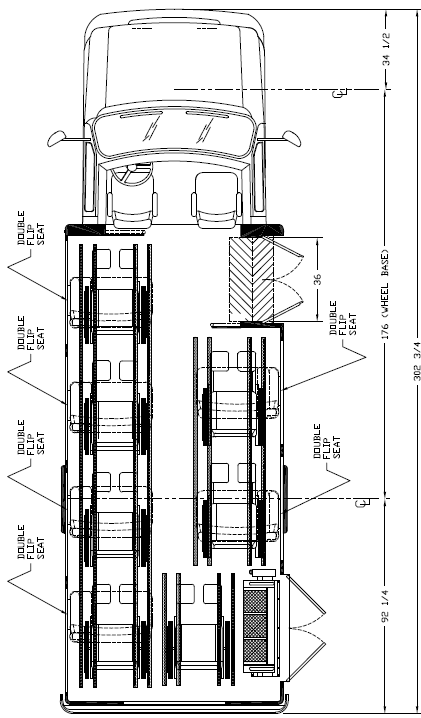 ameritrans 245 floorplan, 7 wheelchair