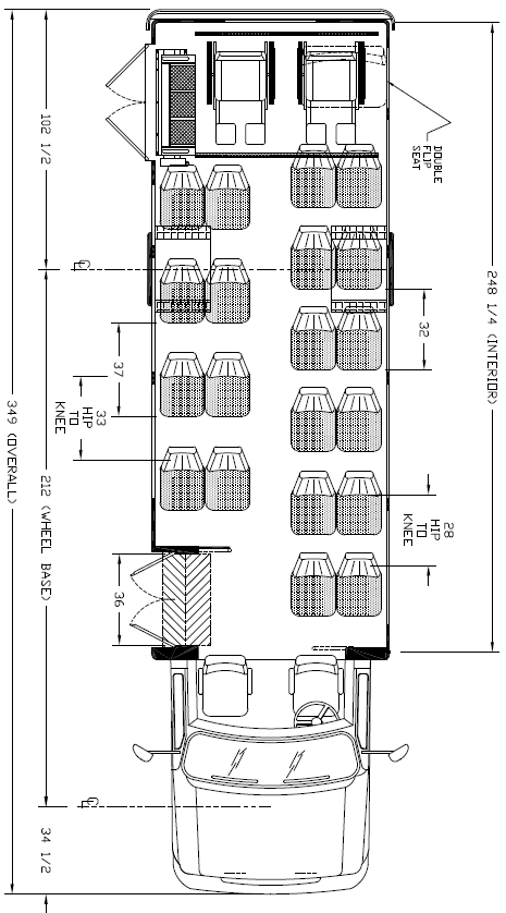 ameritrans 285 bus floorplans, 20passengers+2wc