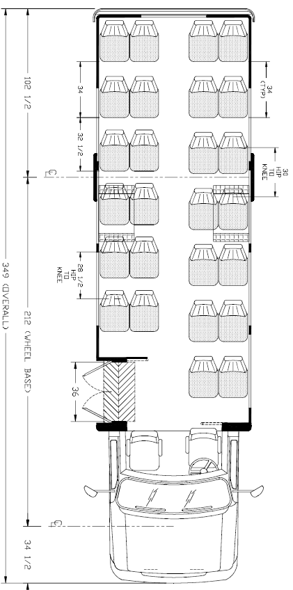 ameritrans 285 bus floorplans, 28 passenger