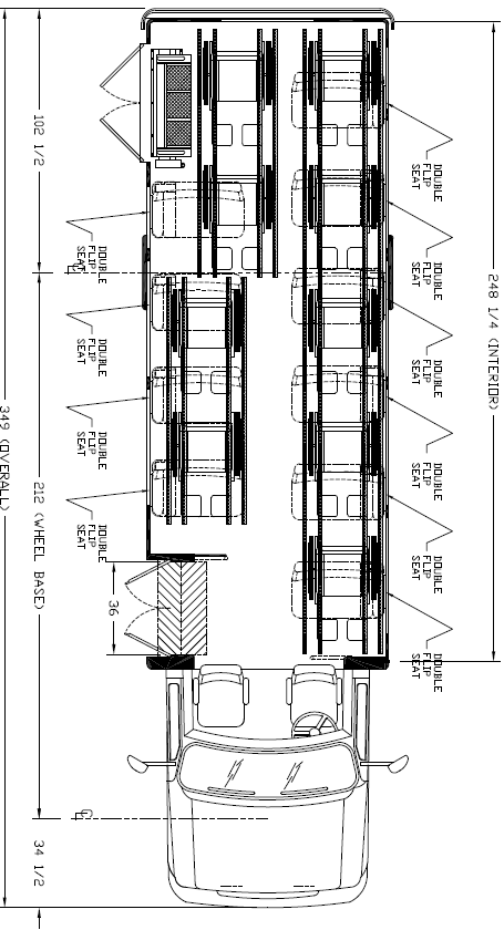 ameritrans 285 bus floorplans, 9 wheelchairs