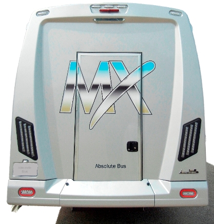ameritrans mx freightliner coach bus, rear