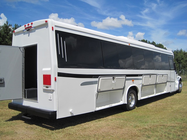 freightliner m2 coach buses with under floor luggage