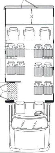 large passenger no cdlbuses for sale, floorplan