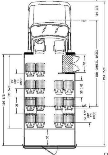 bus sales, ameritrans 220 15 passenger floorplan
