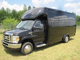 black 15passenger executive buses, df