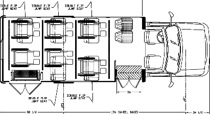 bus sales handicap, ameritrans 245 floorplan 6wc