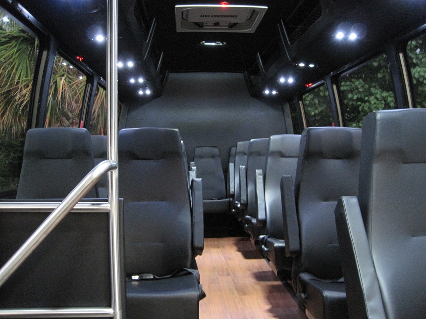 black 25 passenger executive bus, if2