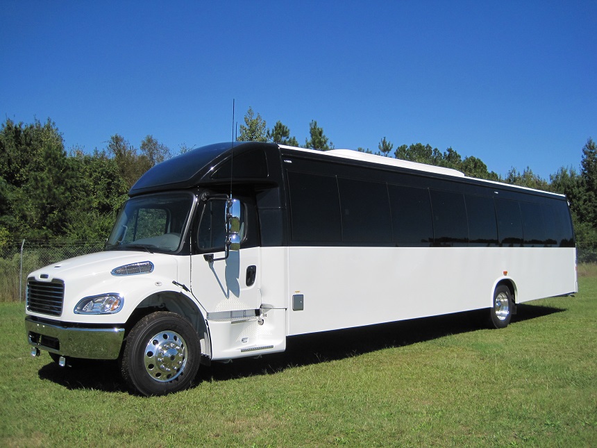 freightliner m2 45 passenger bus with restroom, df