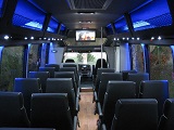 freightliner m2 coach buses under floor luggage, tv