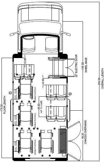 4 wheelchair handicap buses for sale, floorplan