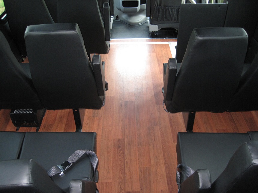 black 15passenger executive buses, flo