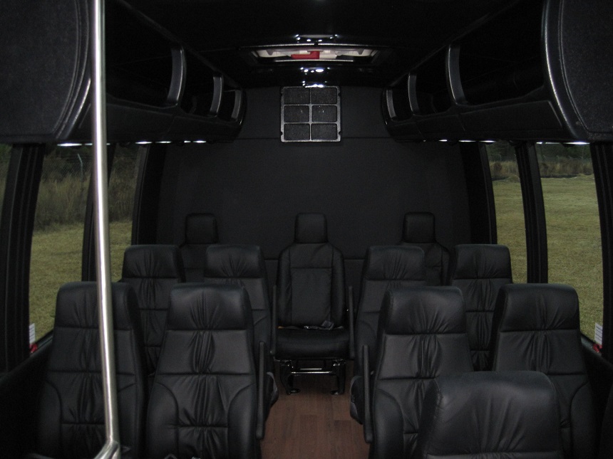 black 15passenger executive buses, if