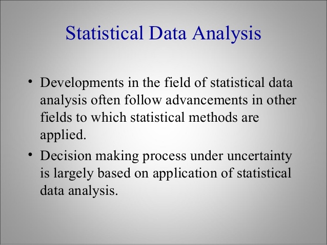 Analysis statistical data