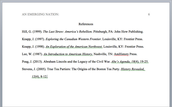 Bibliography apa citation