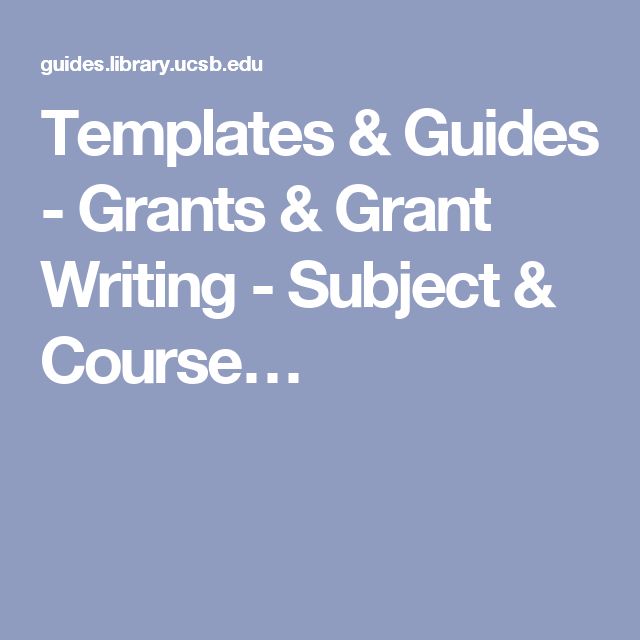 Grant writing course