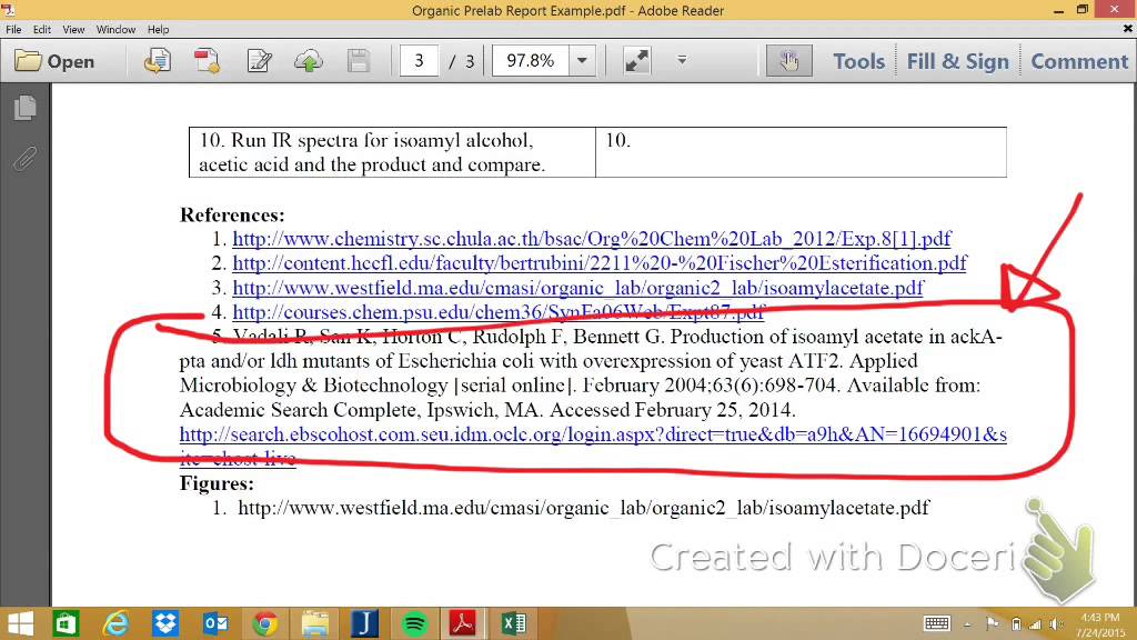 Organic lab report