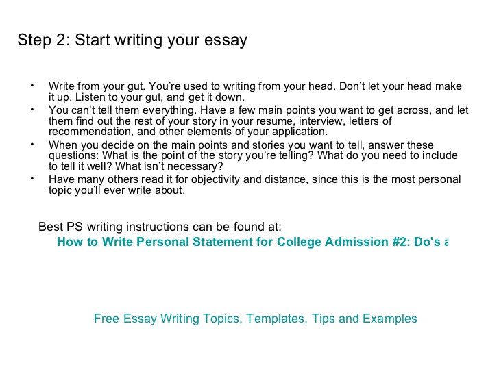 Personal statement essays