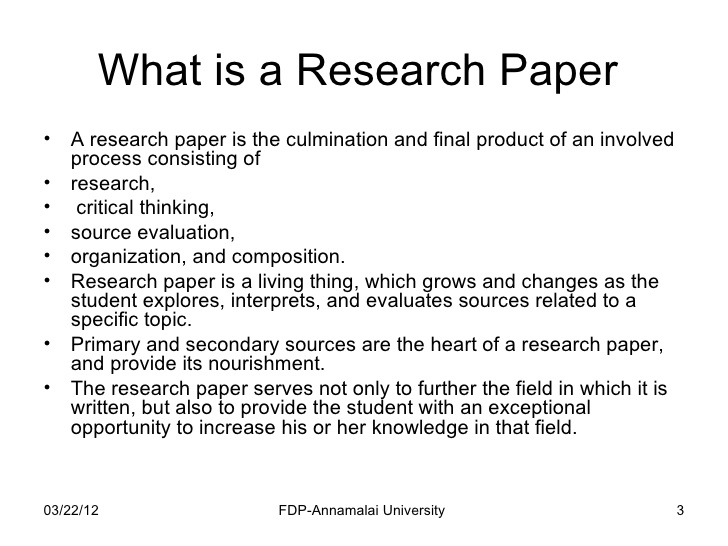 Writing a good research paper