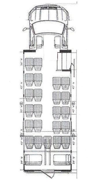 used buses for sale, floorplan