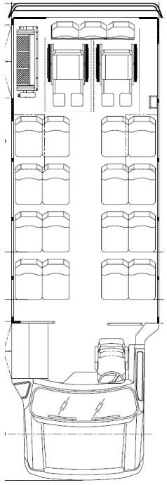 used buses for sale, handicap, floorplan