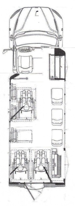 handicap bus sales, eldorado floorplan