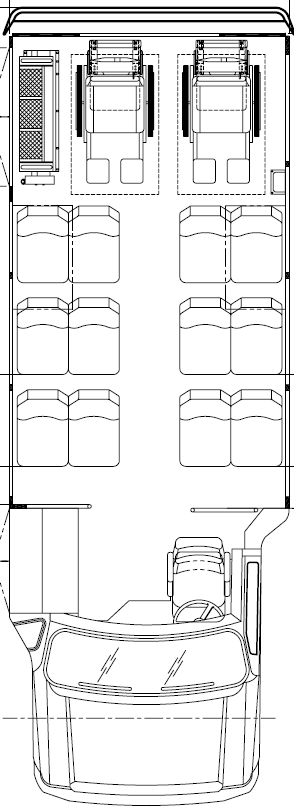 paratransit buses for sales, floorplan