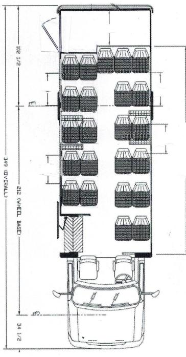 Used Bus Sales, Krystal Koach KK28 E450 floorplan
