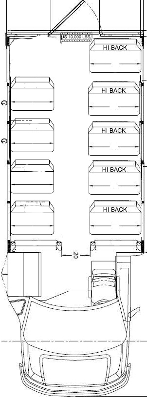 daycare bus sales, floorplan